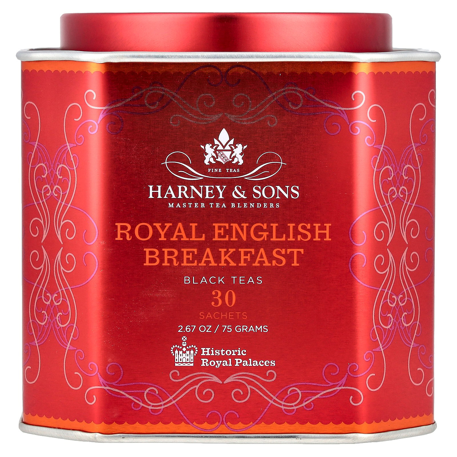 Royal English Breakfast, Black Teas, 30 Sachets, 2.67 oz (75 g)