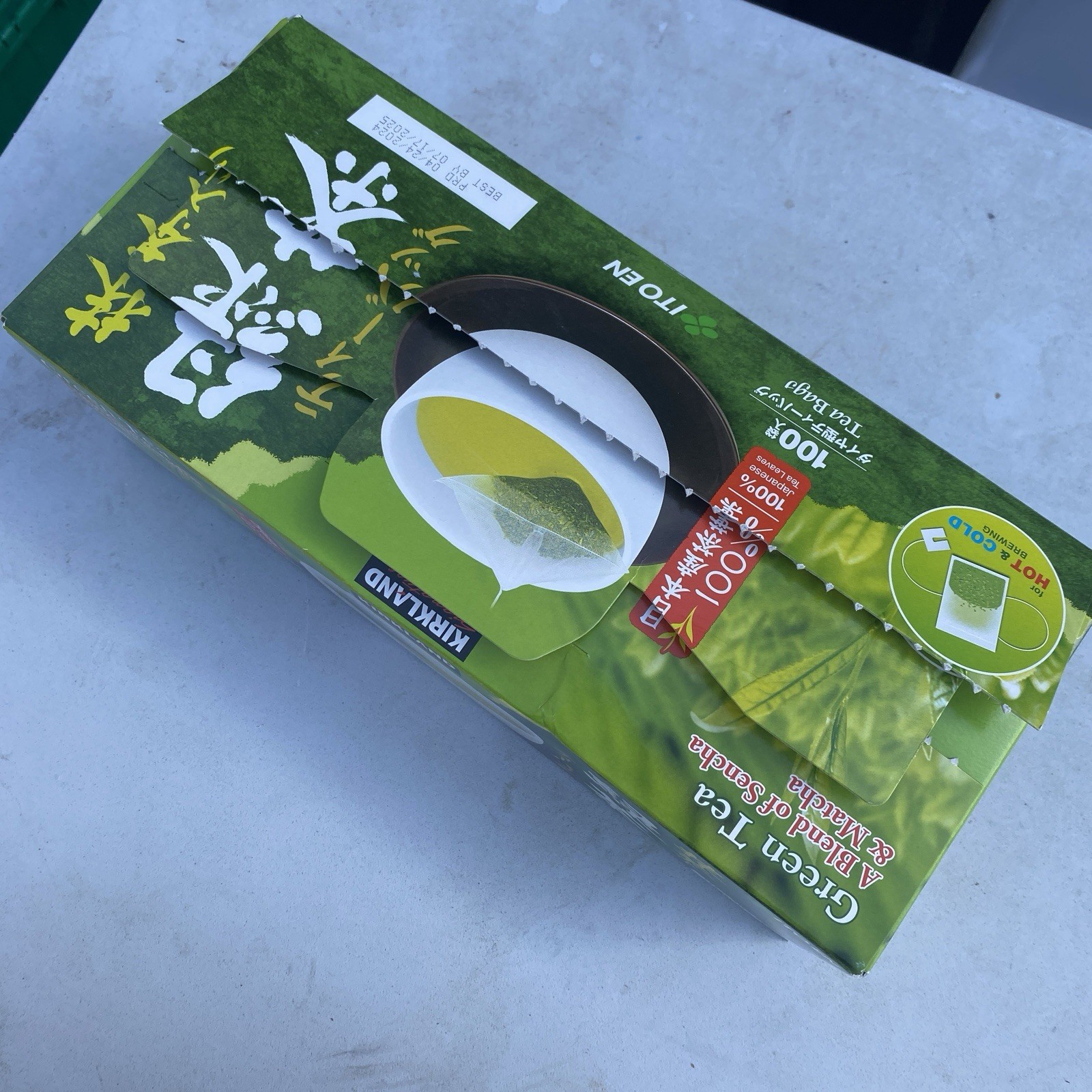Kirkland Japanese Green Tea 75 Individually Sealed Tea Bags