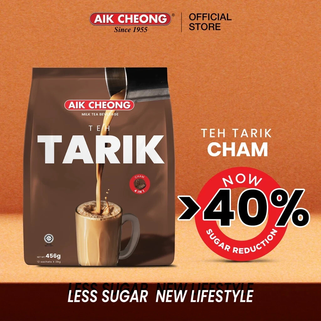 AIK CHEONG Teh Tarik – Cham 4in1 (38g x 12 sachets)