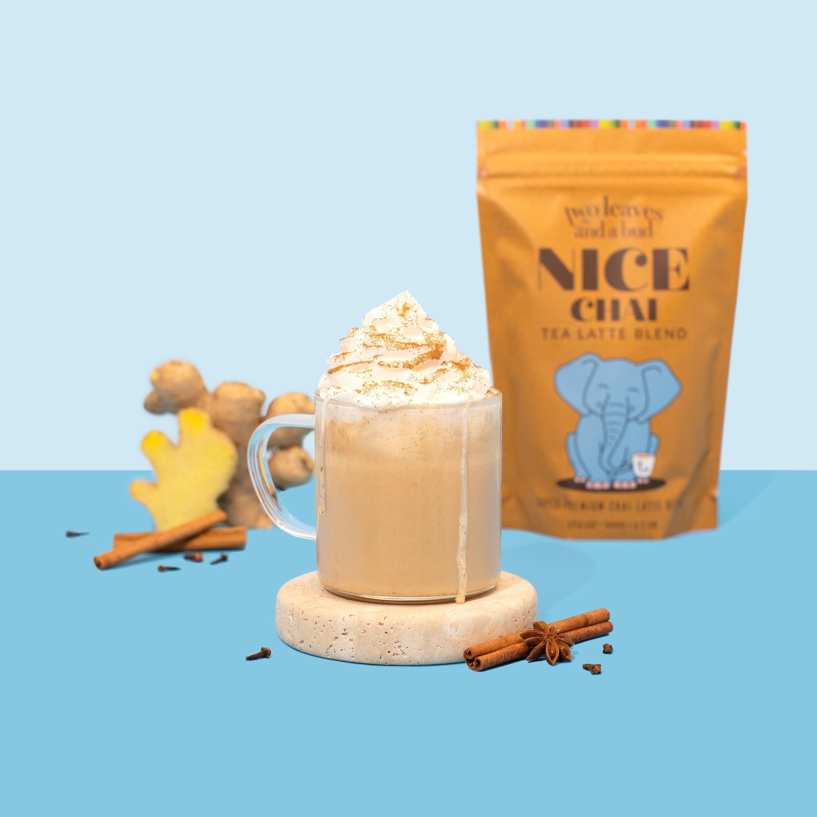 Two Leaves and a Bud Chai Tea Latte Mix, Powdered Serve 1.1 Lb