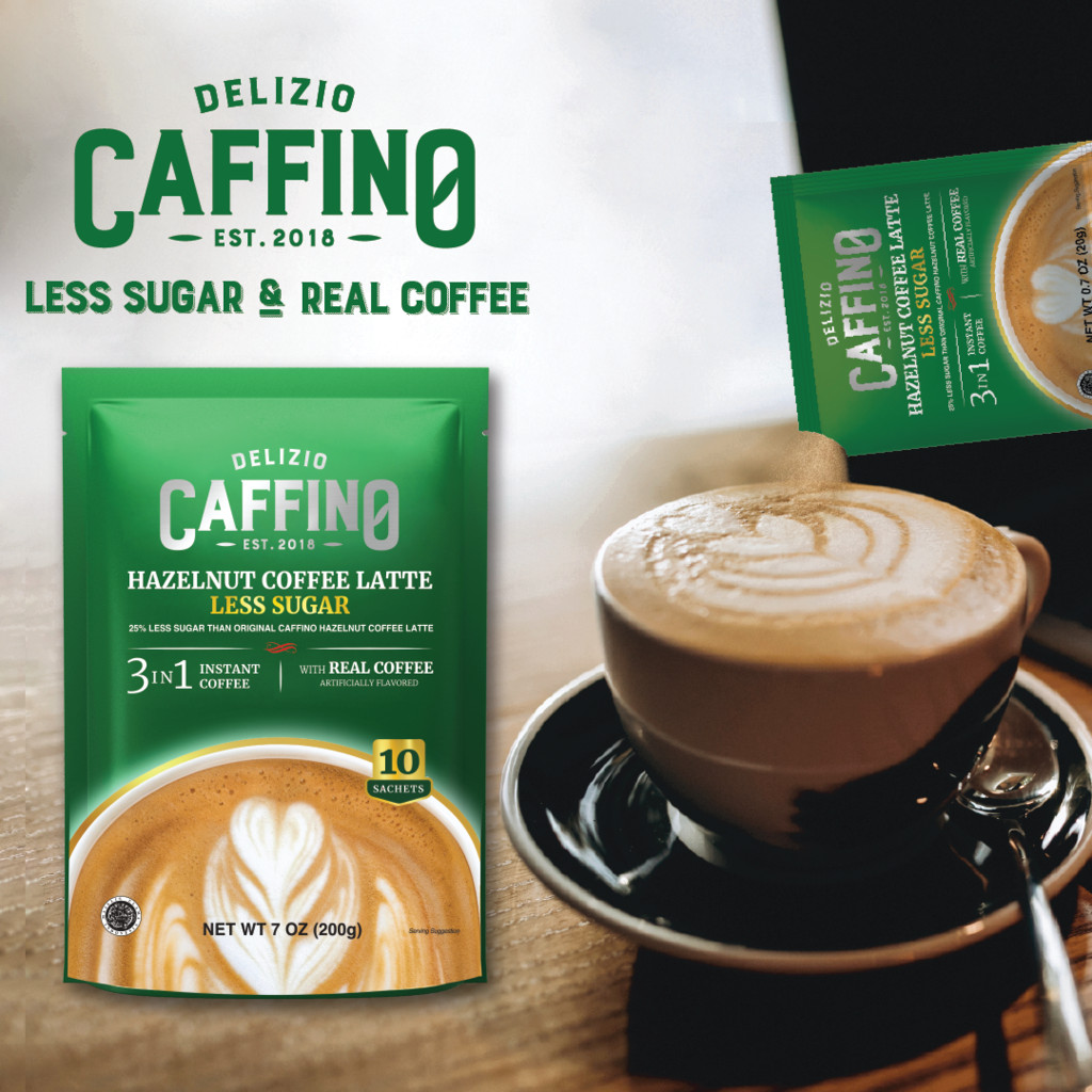 3 VARIETY PACK DELIZIO CAFFINO COFFEE LATTE 3 IN 1 INSTANT COFFEE WITH MILK