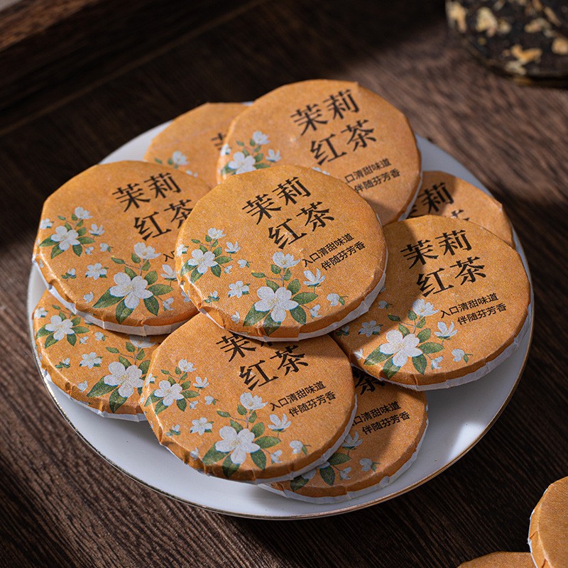 500g New Tea 2024 Jasmine Black Tea Tea Cake Mount Wuyi Souchong Black Tea
