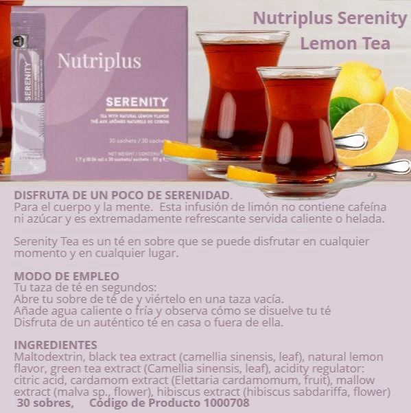 Farmasi Nutriplus Serenity Tea With Natural Lemon Flavor 30 Sachets