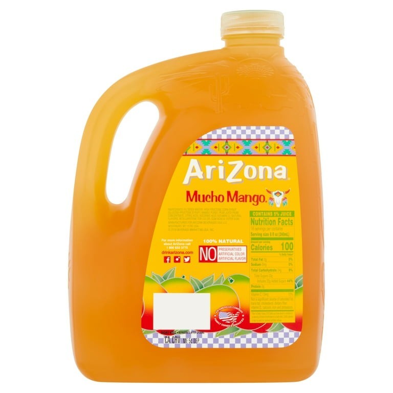 (2 pack) Arizona Mucho Mango Juice Cocktail, 128 Fl. Oz.
