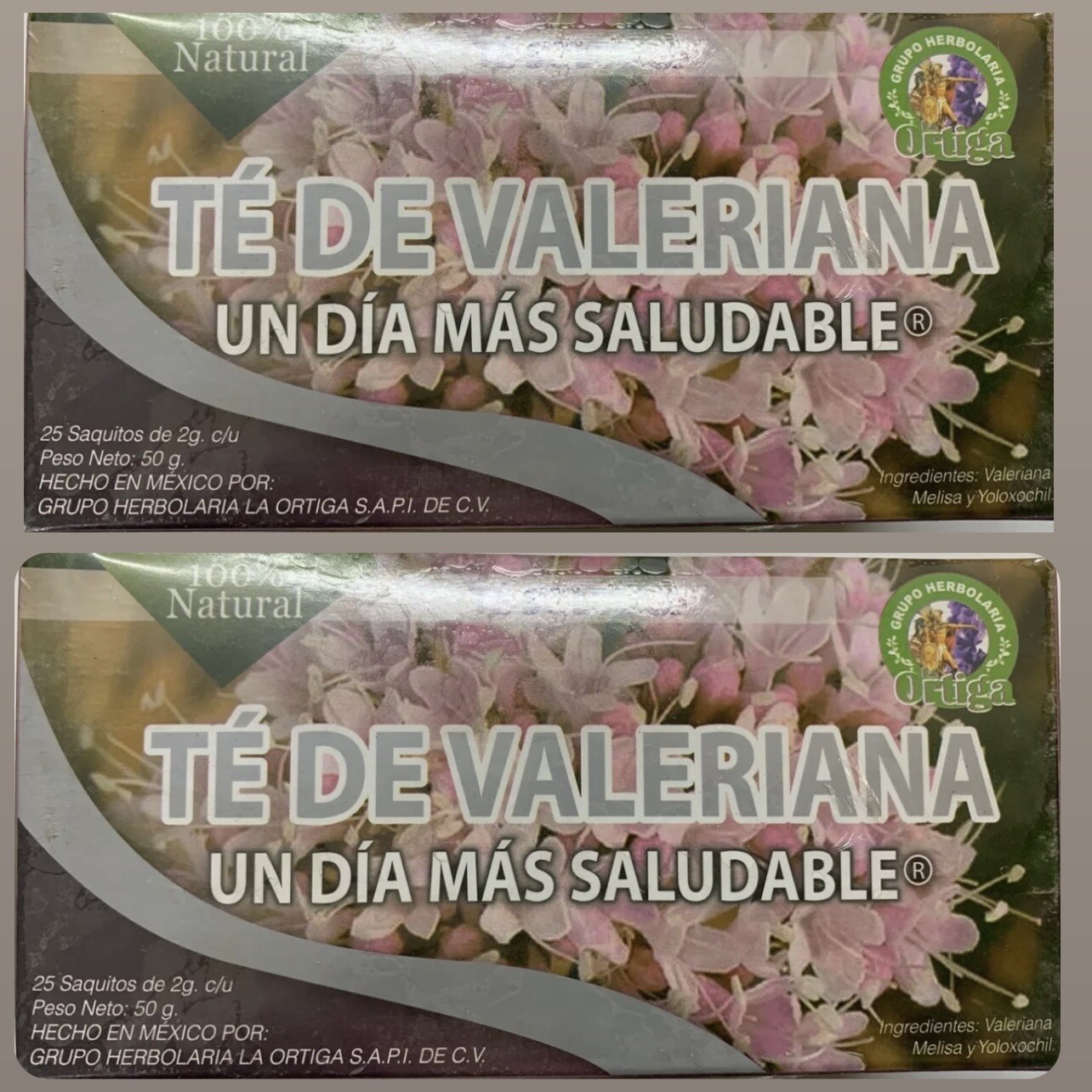 Te De Valeriana 50 Tea Bags 2 Pack Valeriana Melisa Yoloxochil 100% Natural
