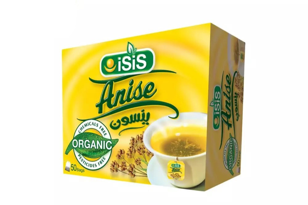 Isis Egyptian Anise Herbal Organic All Natural ايزيس ينسون ( 6 Packs X 100 Bags)