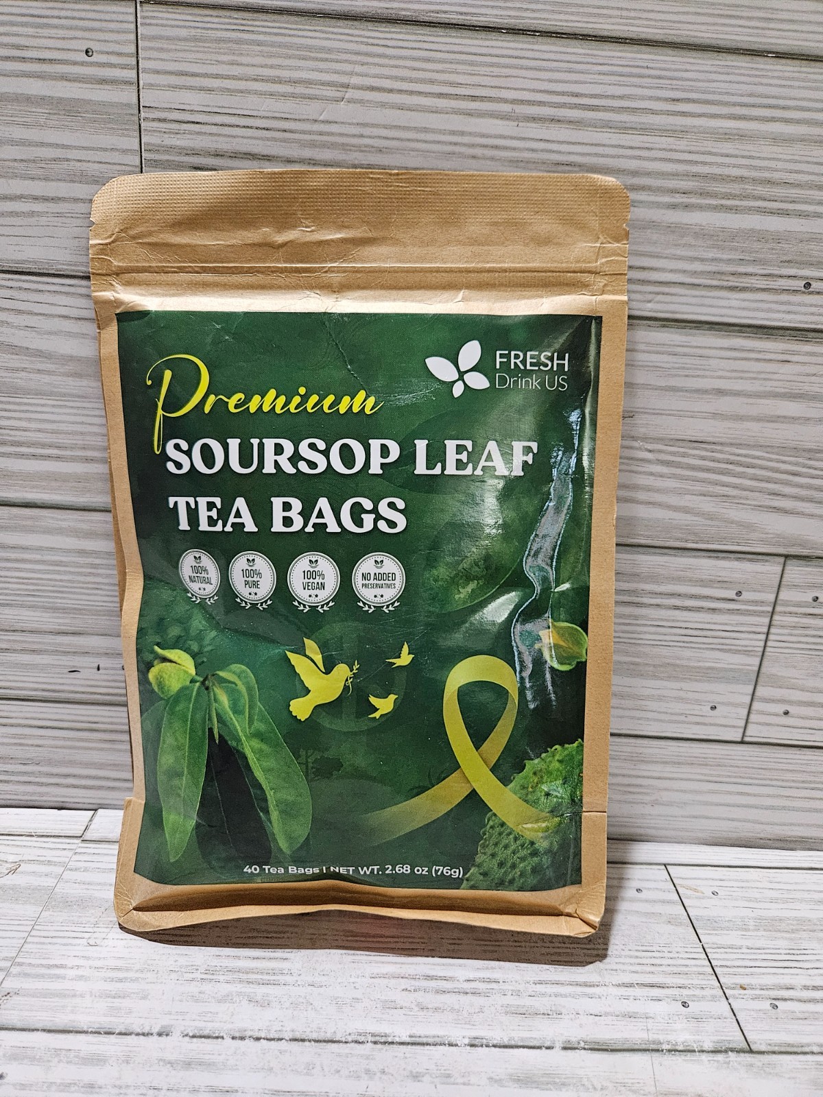 Fresh Drink US Premium Soursop Leaf Tea Bags 40 Tea Bags 2.68 oz 12/2026