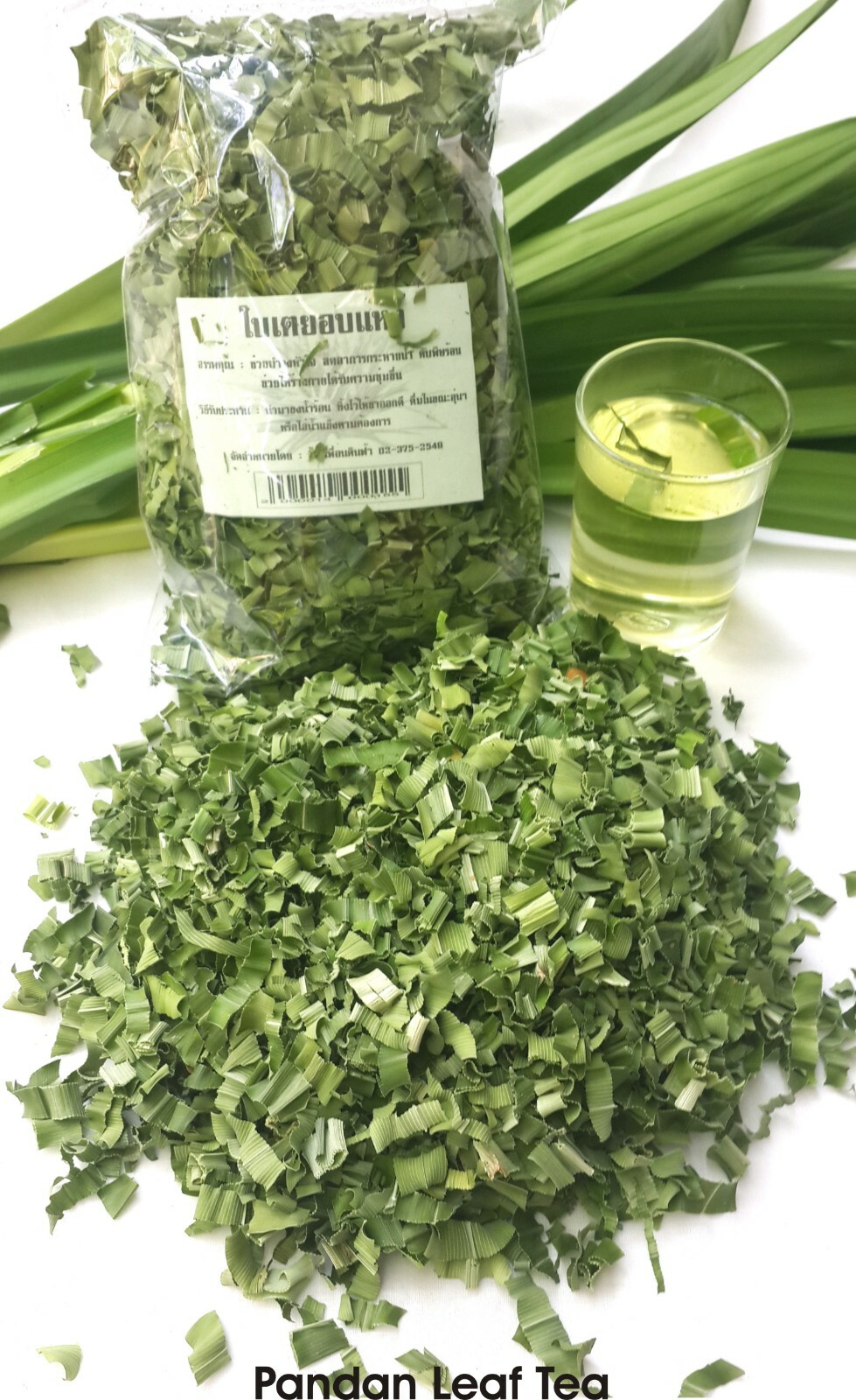 4 Thai herbal teas favorite Pandan Leaf ,chrysanthemum, roselle, butterfly pea