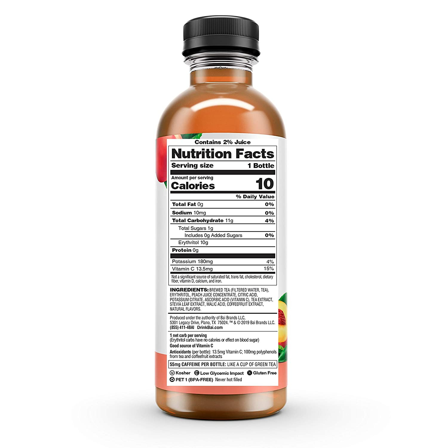 Iced Tea, Narino Peach, Antioxidant Infused Supertea, Crafted with Real Tea (Bla