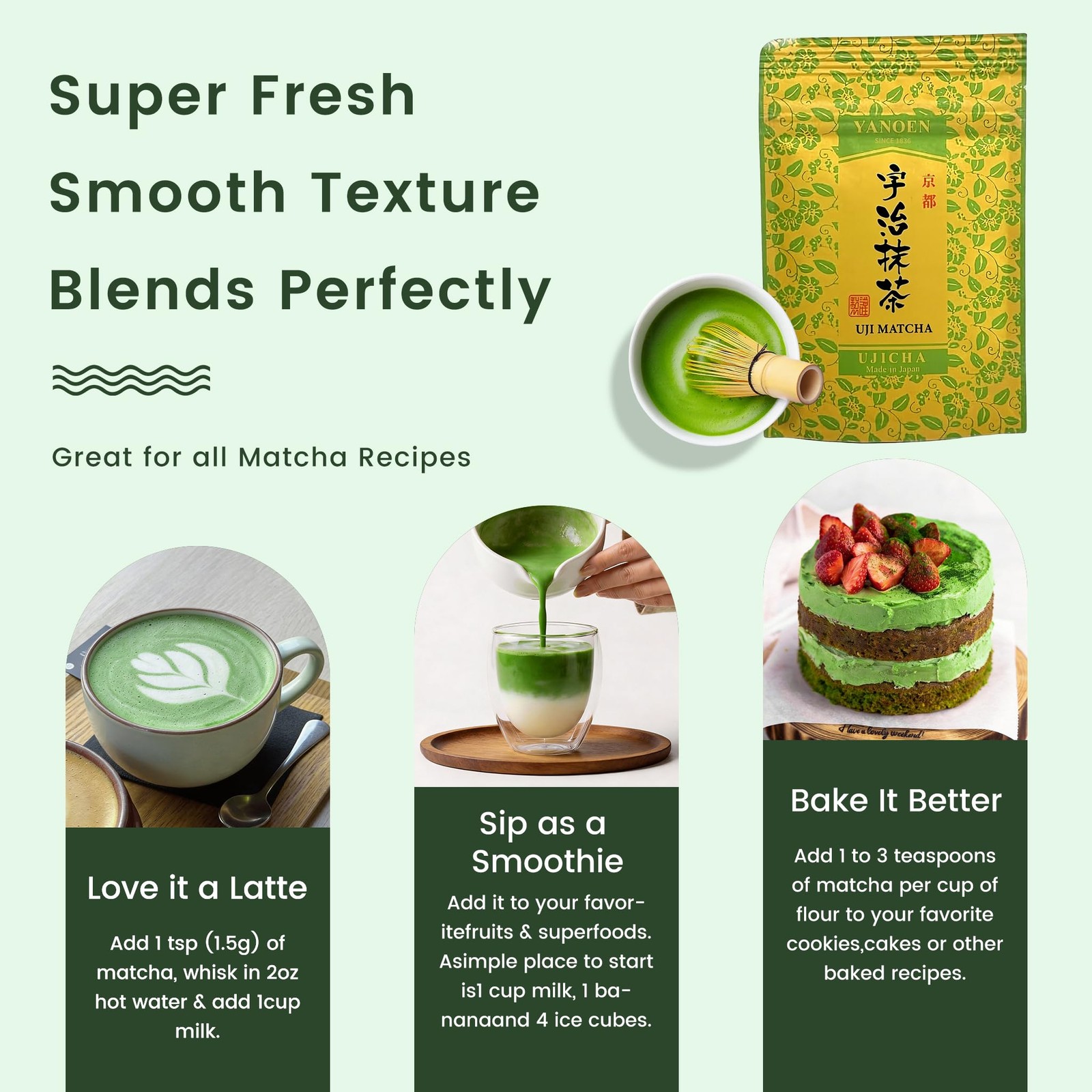 Ceremonial Grade Uji Matcha Powder – Stone-Ground from Kyoto Japan, Umami-Ric…