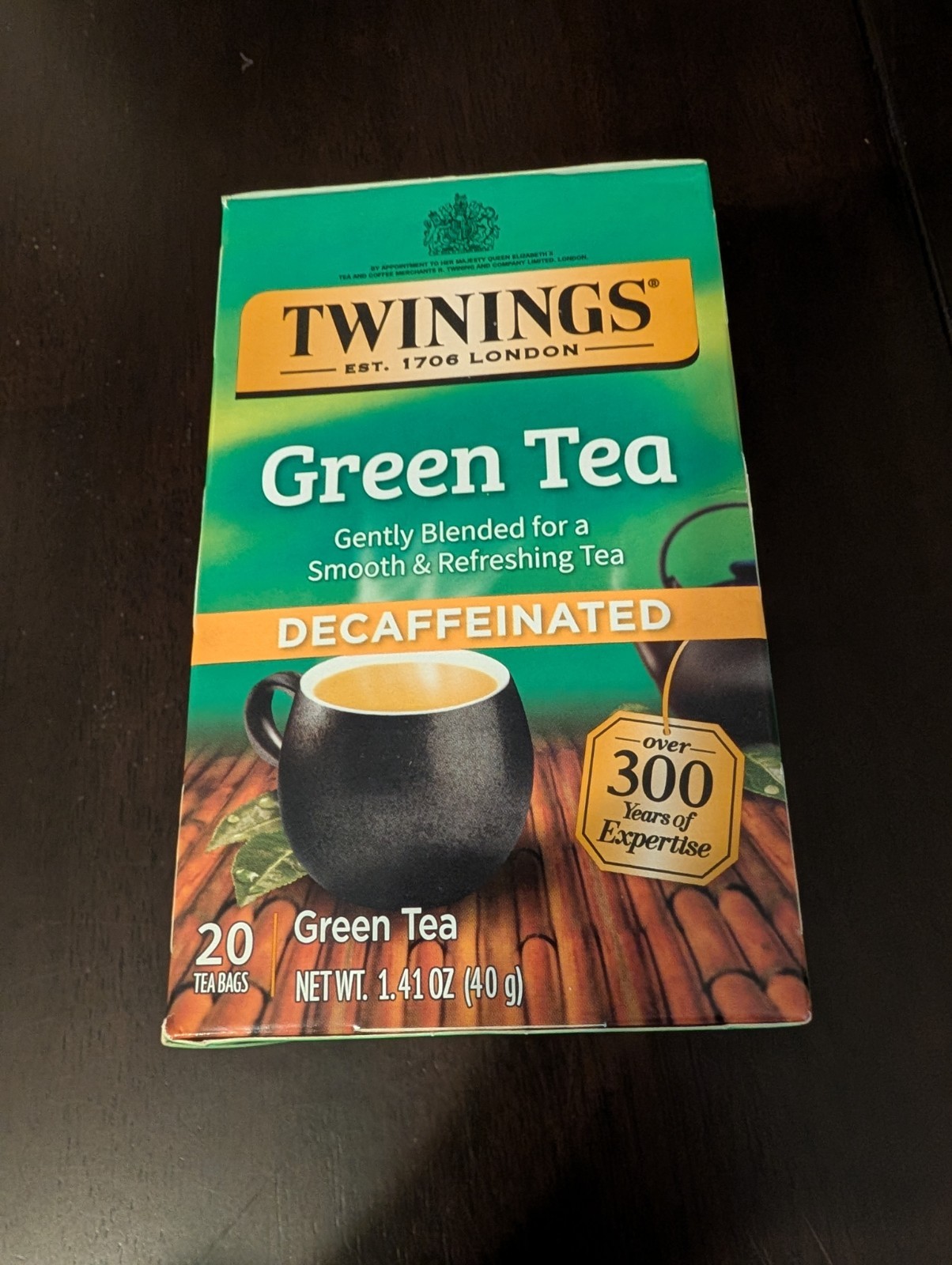 Six Boxes Of Twinings Green Tea Bags. Each Individual Box Has 20 Tea Bags.