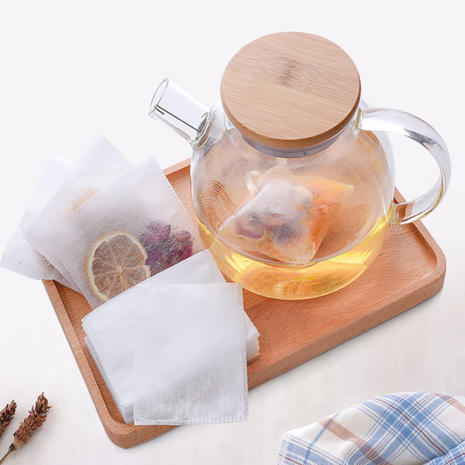Assorted Sizes Non-woven Empty Teabags Heat Seal Filter Bag Loose Herbs Teabag
