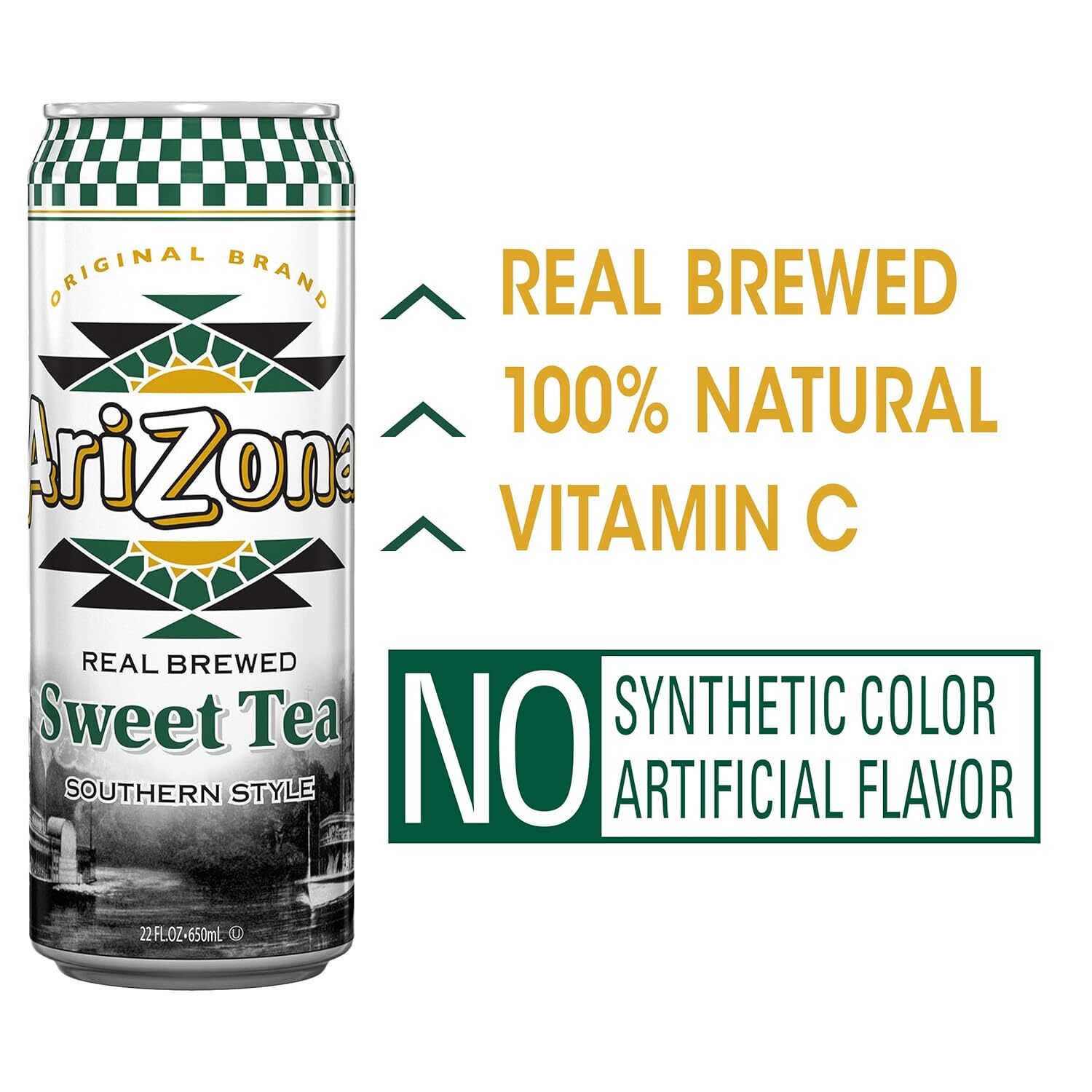 AriZona Sweet Tea – Big Can, 22 Fl Oz (Pack of 12)