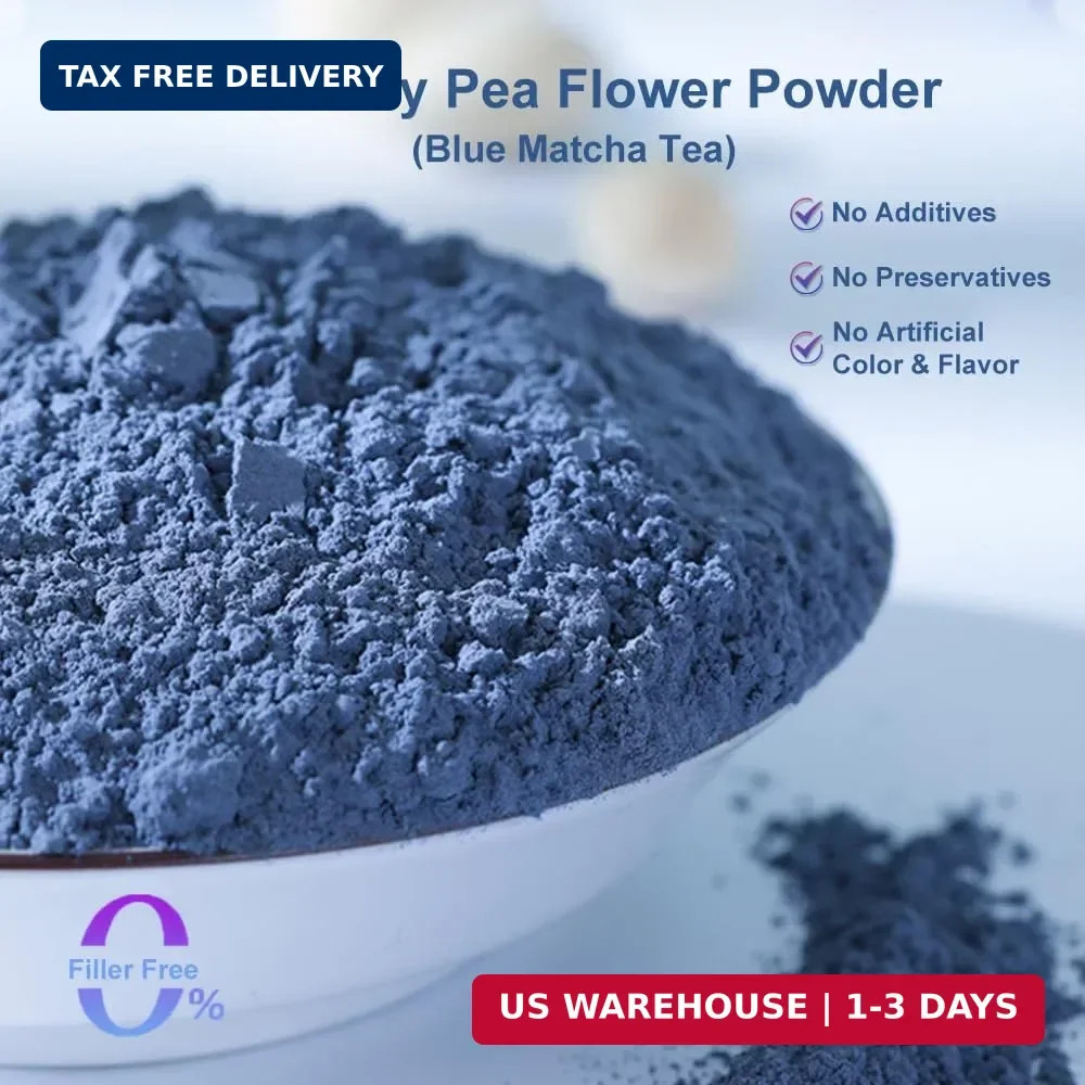 Fraunitsh Butterfly Pea Flower Powder, 1.76oz | Blue Matcha Powder | Natural Foo