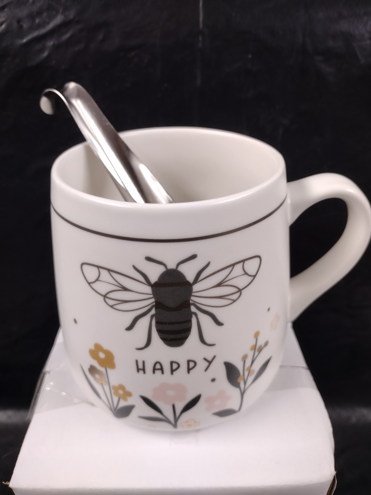 Karma HAPPY 16oz Flora Mug + Loose Tea Stainless Steel Steeper