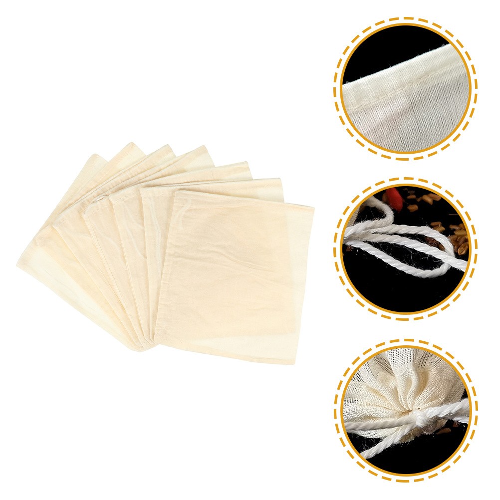 50 Pcs Cheese Cloth Tea Bags Spice for Cooking Soup Juice Strainer