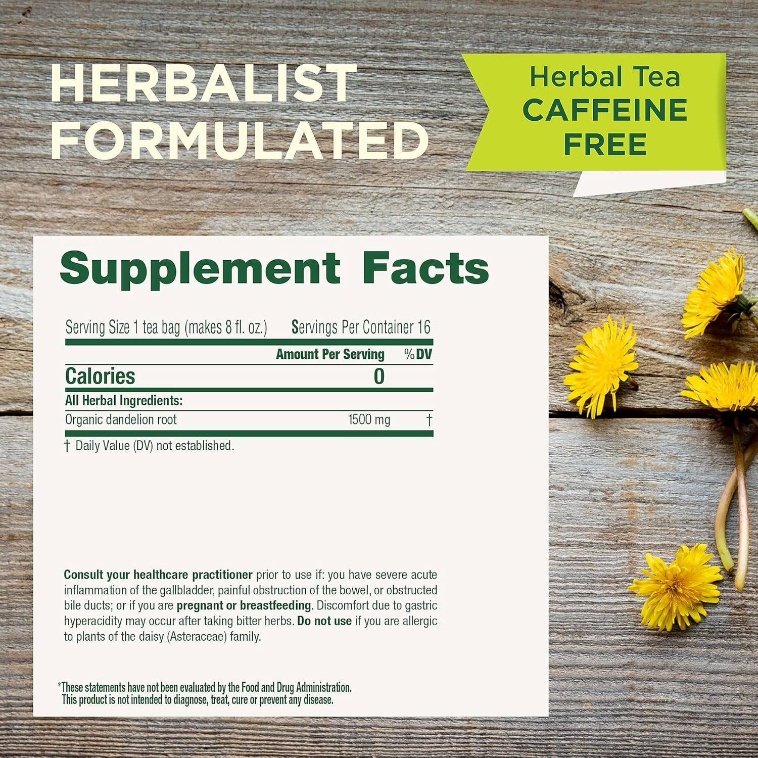 Traditional Medicinals Organic Roasted Dandelion Root Herbal Tea, Supports…