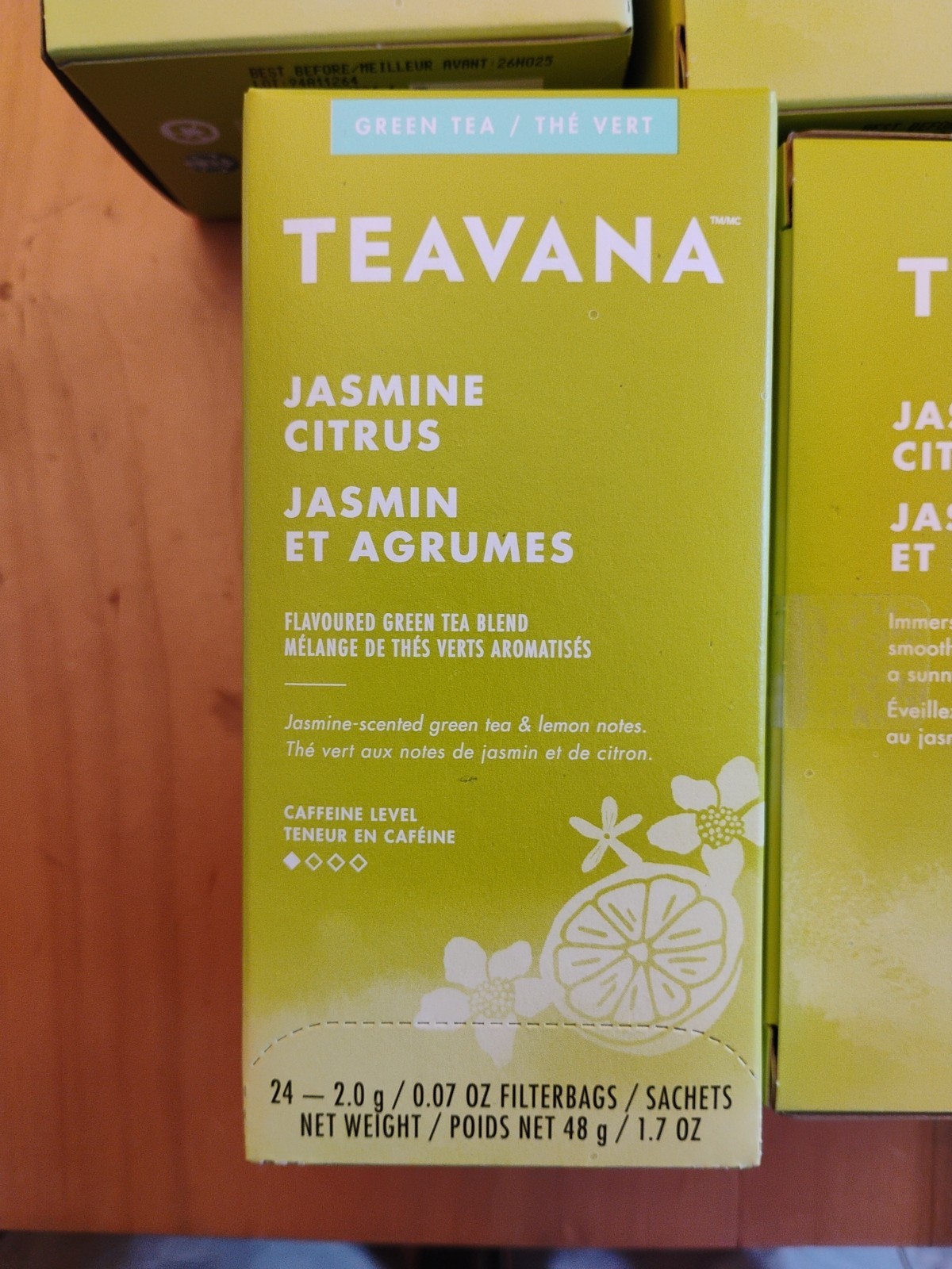 6x Teavana Jasmine Citrus Green Tea 24ct. Filterbags Best Before:11/26/25 NIB
