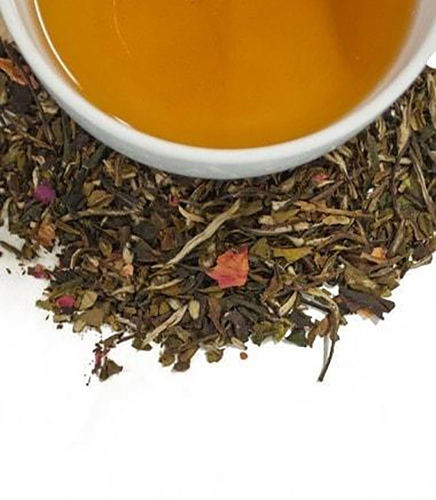 Wedding Tea 50 Count Caffeinated Mutan White Tea with Lemon Vanilla and Rosebuds