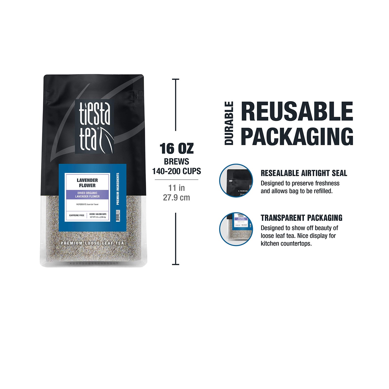 Organic Lavender Flowers Loose Leaf Tea 200 Cups Premium Brew Pouch