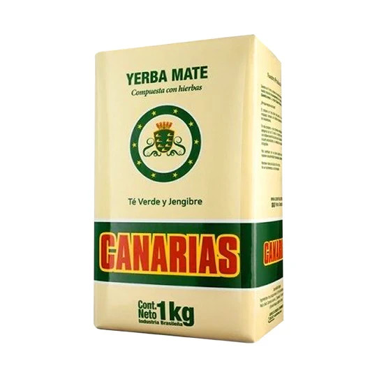 Yerba – canarias – Te Verde y Jengibre – x 1 Kilo – Pack x 2