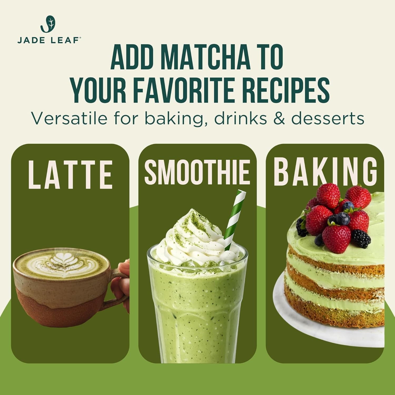 Organic Culinary Grade Matcha Powder Japanese Green tea Baking Smoothies Lattes