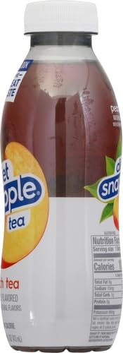 Snapple Zero Sugar Peach Tea, Vegetarian, 16 fl oz Recycled Plastic Bottle