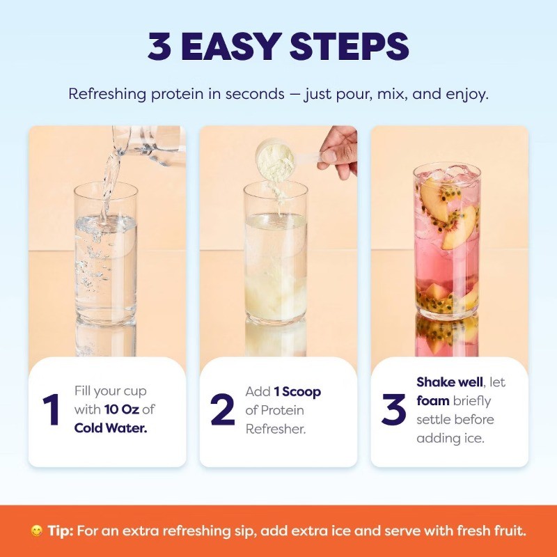 Passionfruit Peach Clear Protein Refreshers – 8.9oz