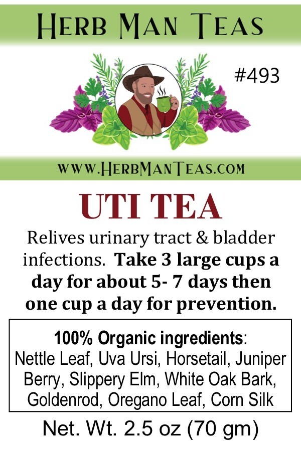 UTI TEA -Stop the burning pain! Cleanses the bladder, improves kidney function.