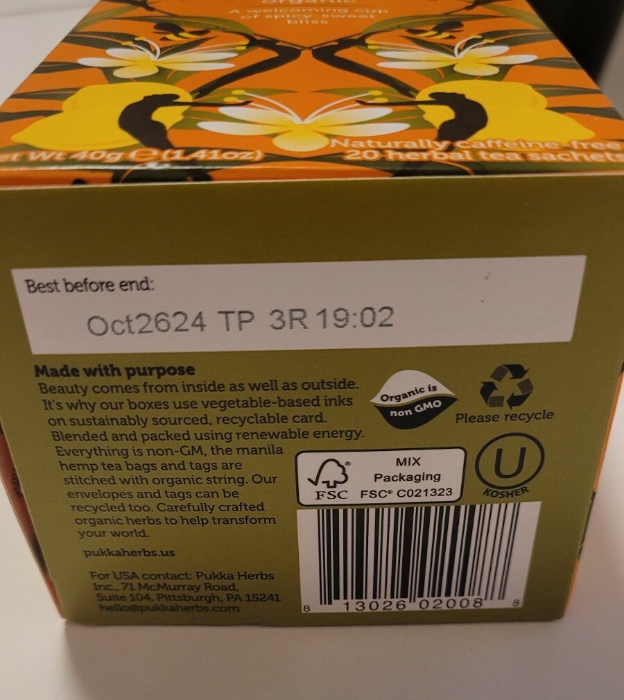 Pukka Organic Lemon, Ginger & Manuka Honey Herbal Tea