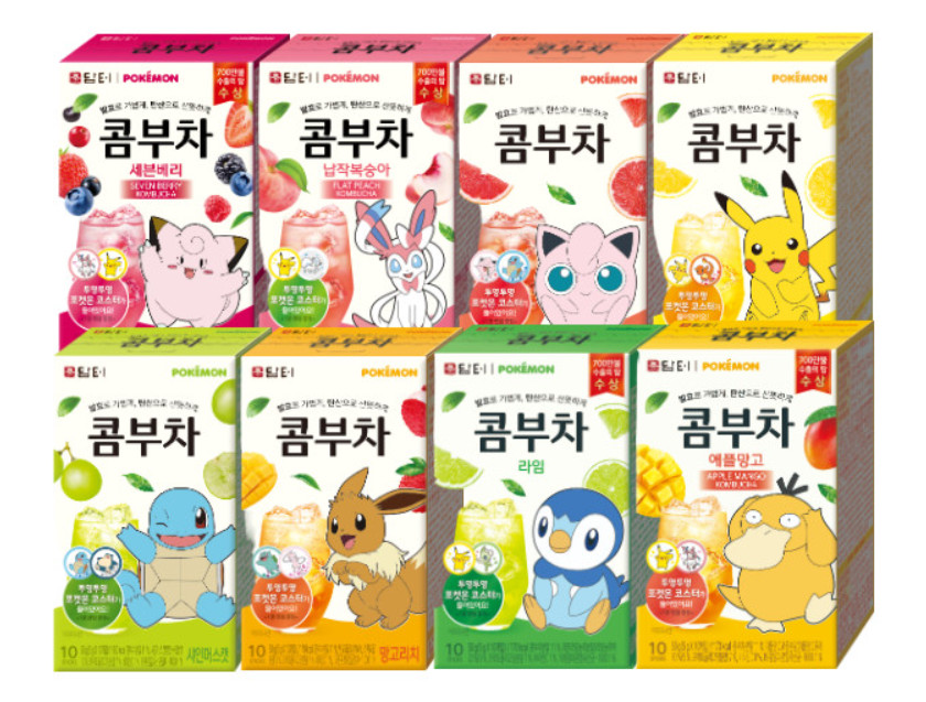 Pokemon Kombucha 8 flavors (8 * 10t) + coaster 8