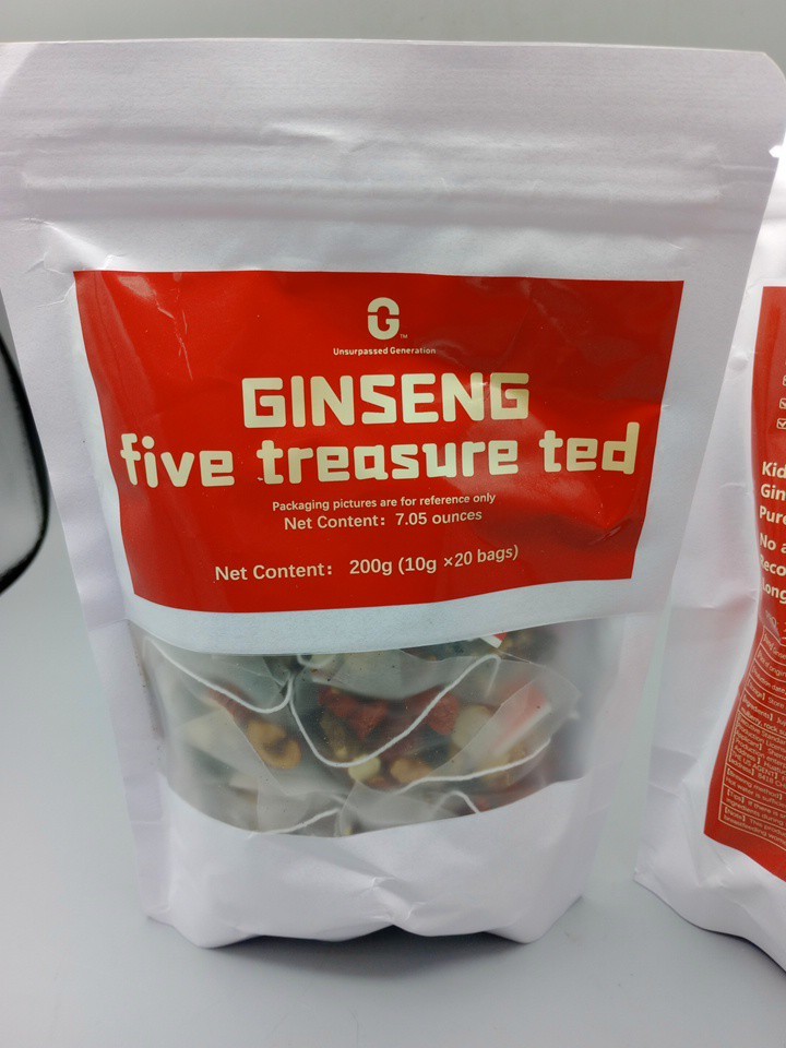 Ginseng Treasure Tea Herbal Blend – 200g (20 Bags x 2 Package) Exp 10/2026