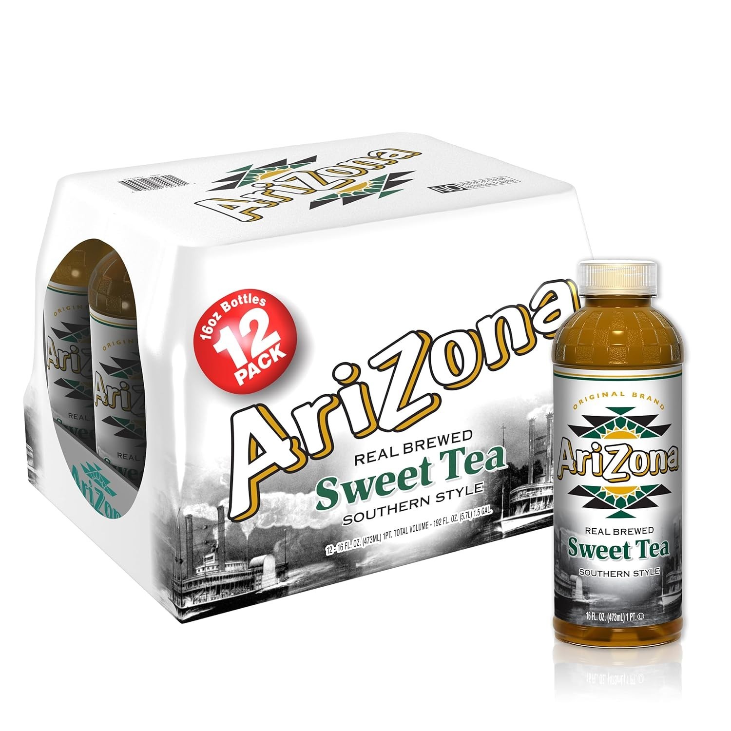 Nostalgic Southern Style Sweet Tea – 12 Pack of 16 Fl Oz Bottles for Relaxation