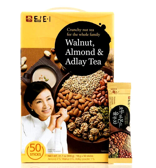 Damtuh Walnut Almond Adlay Powdered Tea 50 Sticks x 18g ( Pack of 2 )~SALE