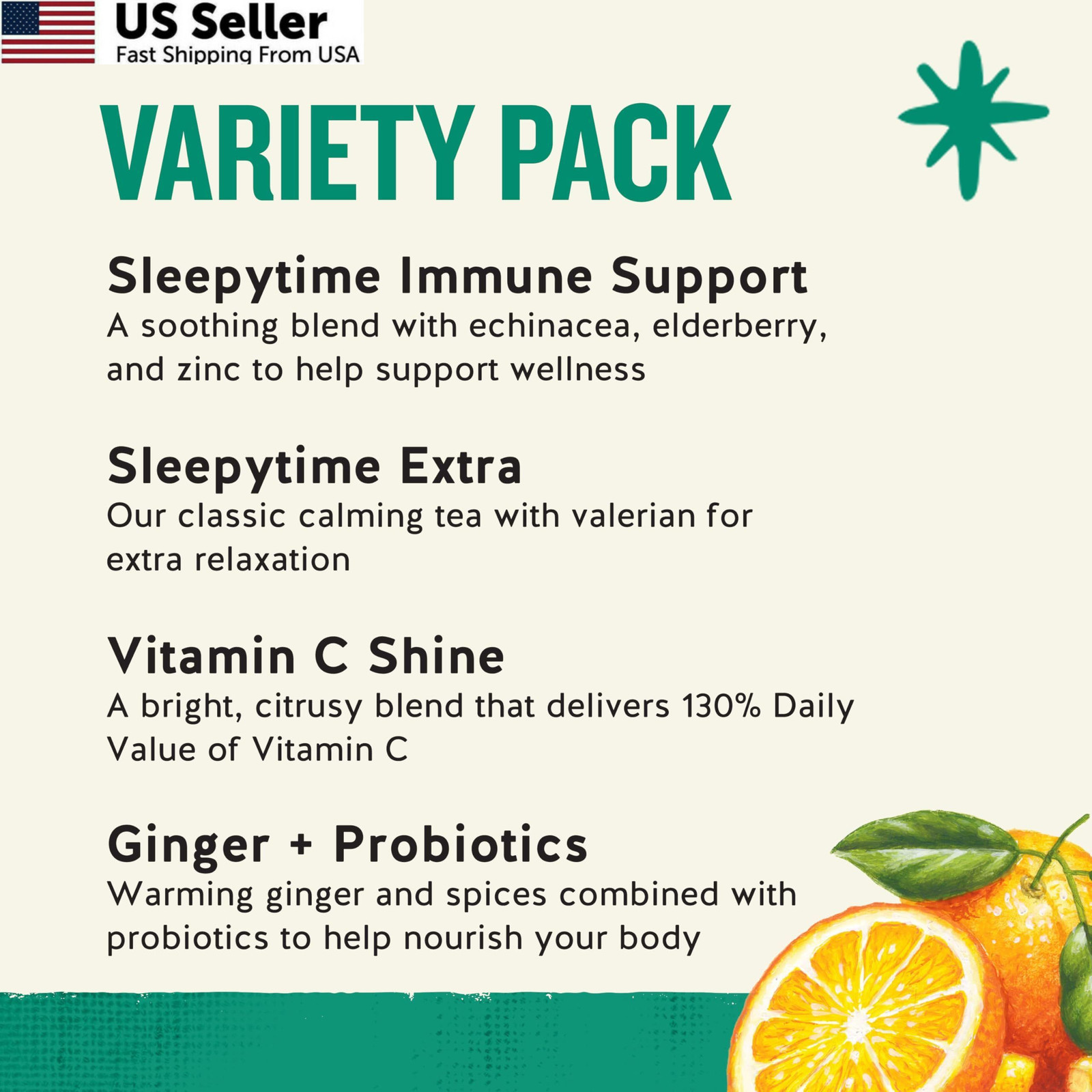 Celestial Seasonings Everyday Wellness Tea Variety Pack, 16 Count (Pack of 1)
