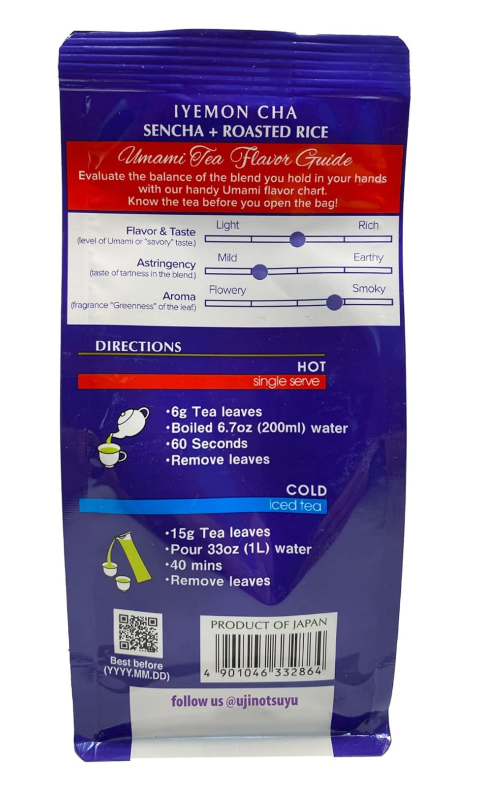 IYEMON Genmaicha 玄米茶 Green Tea 100g/3.5oz – Product of Japan