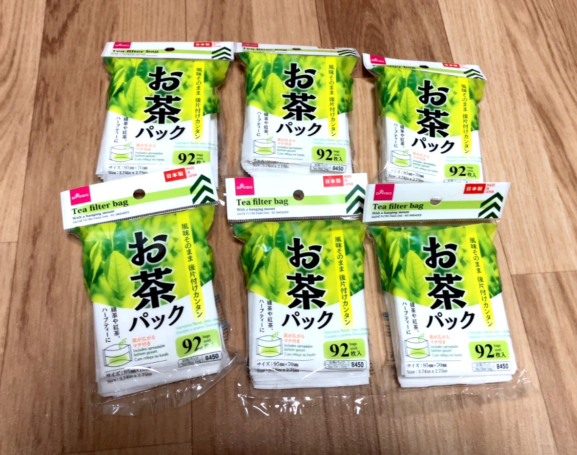 DAISO Tea Bag Empty Filter Bags for Tea Green Black Tea Made in Japan　6 Set