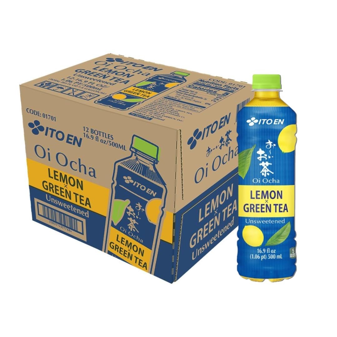 500ml Lemon Green Tea Bottles 12 Pack Perfect for Meal Pairing Antioxidant Rich
