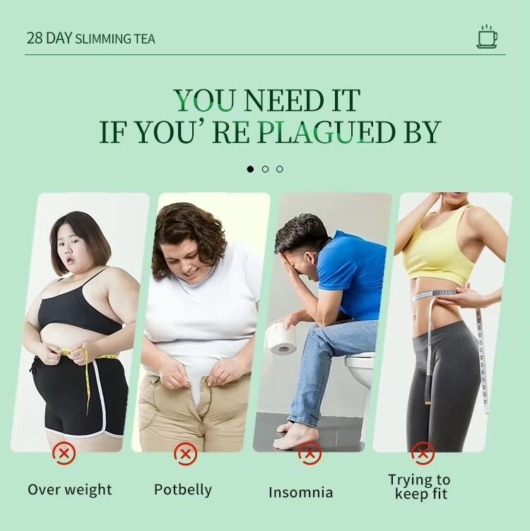 Slimming Tea Energy Boost Burn Fat Gut Cleanser Weight Loss Herbal Detox 28 days