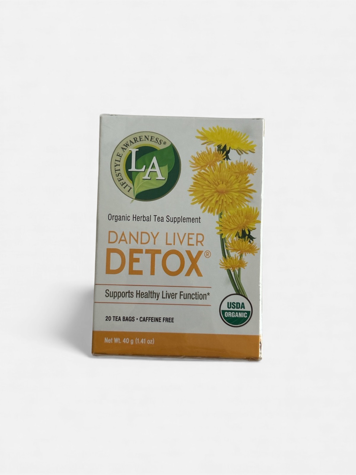 Lifestyle Awareness Teas, Caffeine Free Dandy Liver Detox Tea, 20 Count