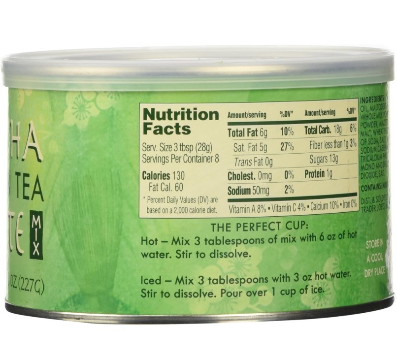New 1 Pack Trader Joe’s Matcha Green Tea Latte Mix 8 OZ Each EXP 3/2028