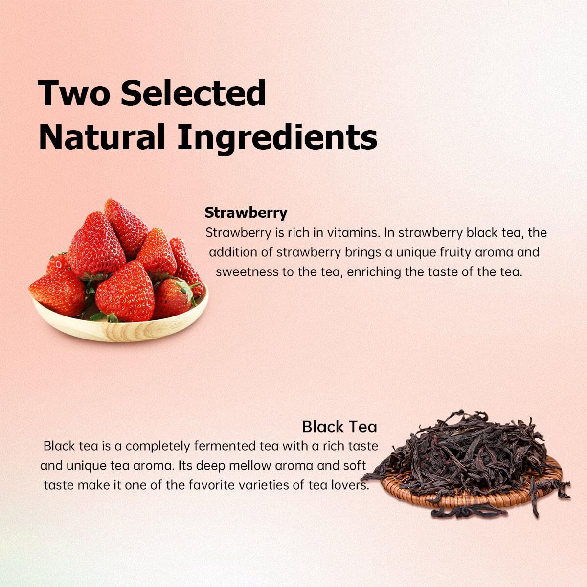 Strawberry Black Tea 100% Natural Loose Leaf Blend Of Strawberry Fruit And Bl…