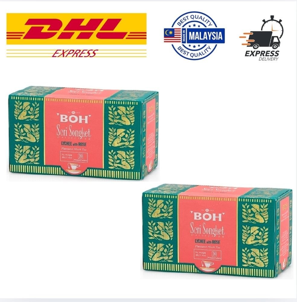 2X BOH Seri Songket Lychee with Rose Black Teabag Sachets | FAST SHIPPING
