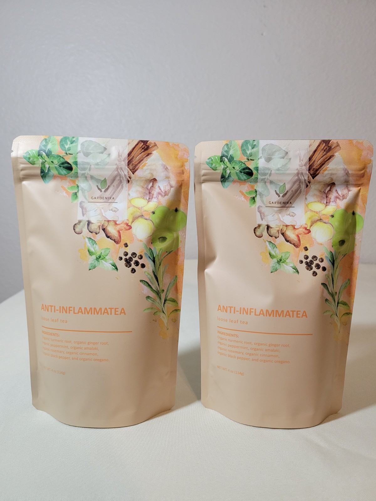 Gardenika Organic Anti-Inflammatea Loose Leaf Tea – Pack of 2 (4oz Each) – New