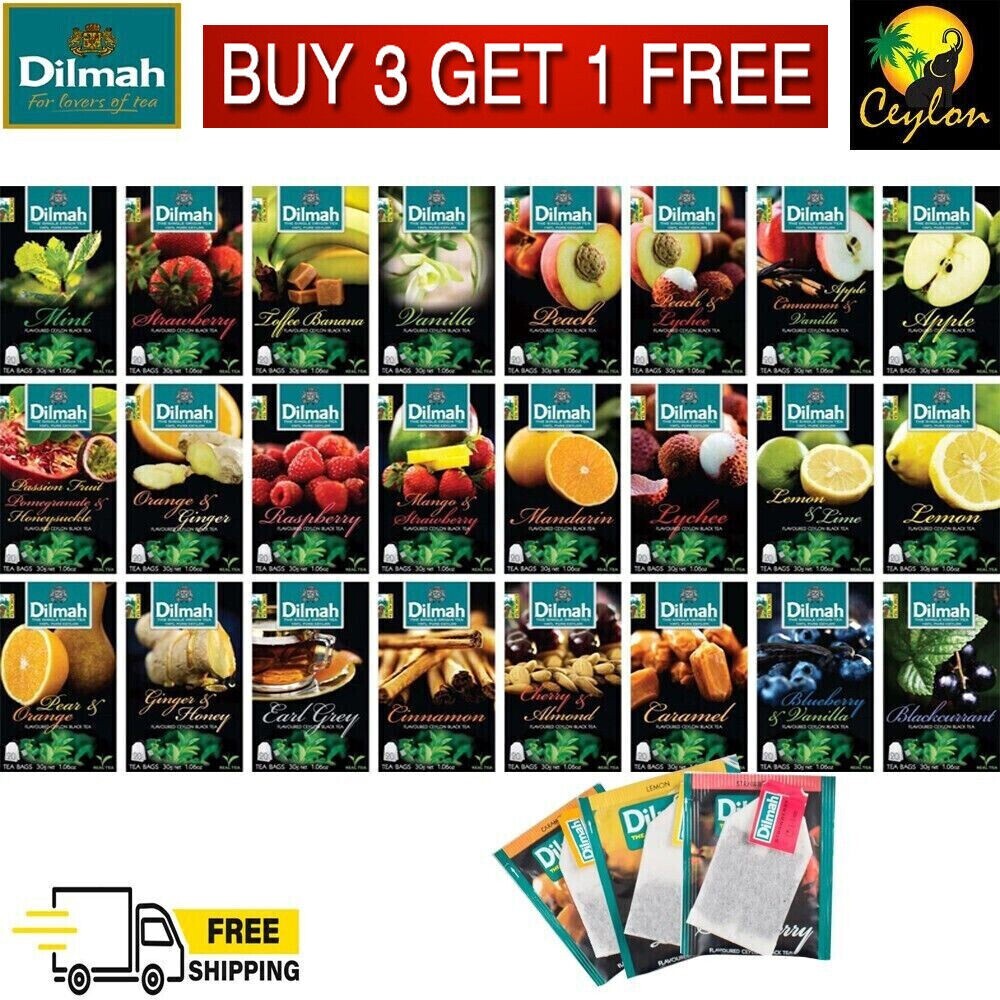 Dilmah Pure Ceylon Black Tea 20 Bags in Flavored and Free Shipping Sri Lanka