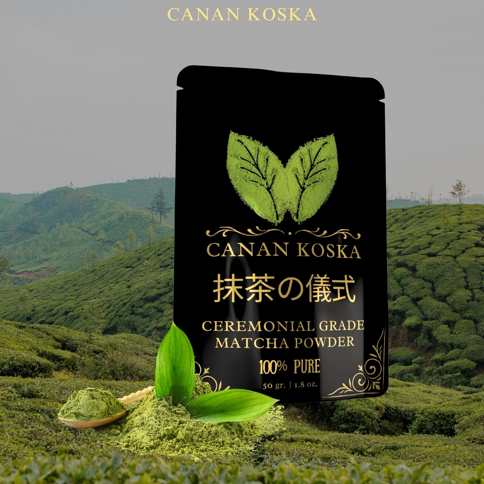 Canan Koska Ceremonial Grade Matcha Powder 1.76oz (50g) Pack of 3