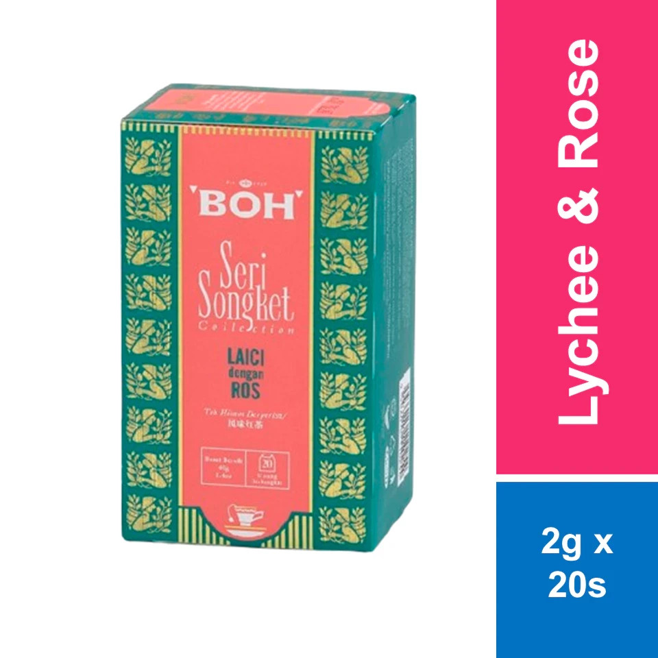 BOH Seri Songket Lychee with Rose Teabags –20’s Bundle of 4 Packs (Total 80 Tea)