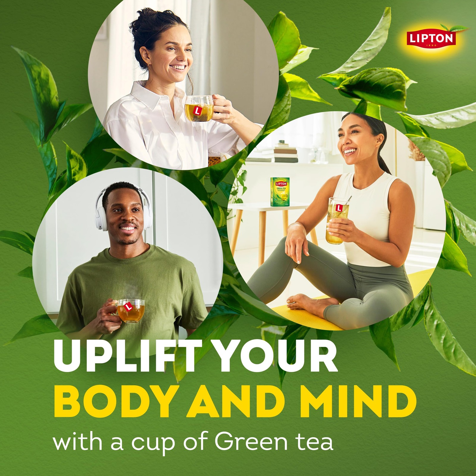 Lipton Signature Blend Green Tea Bags, Unsweetened Teabags for 40 Bags