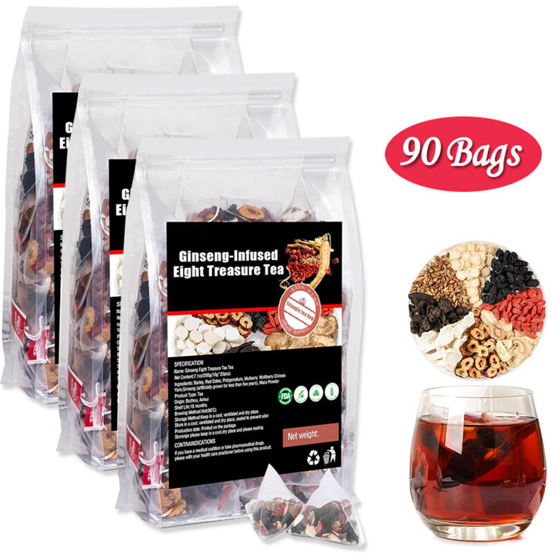 Eight Ginseng-infused Treasure Tea Kidney Ginseng Wolfberry Mulberry Health -USA