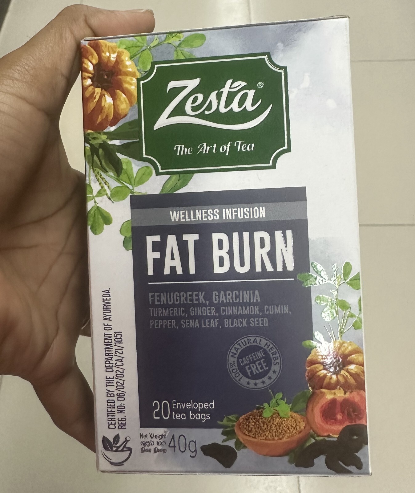 Zesta Fat Burn Tea – 40 Tea bags (2 Boxes) – Natural Weight Loss Support